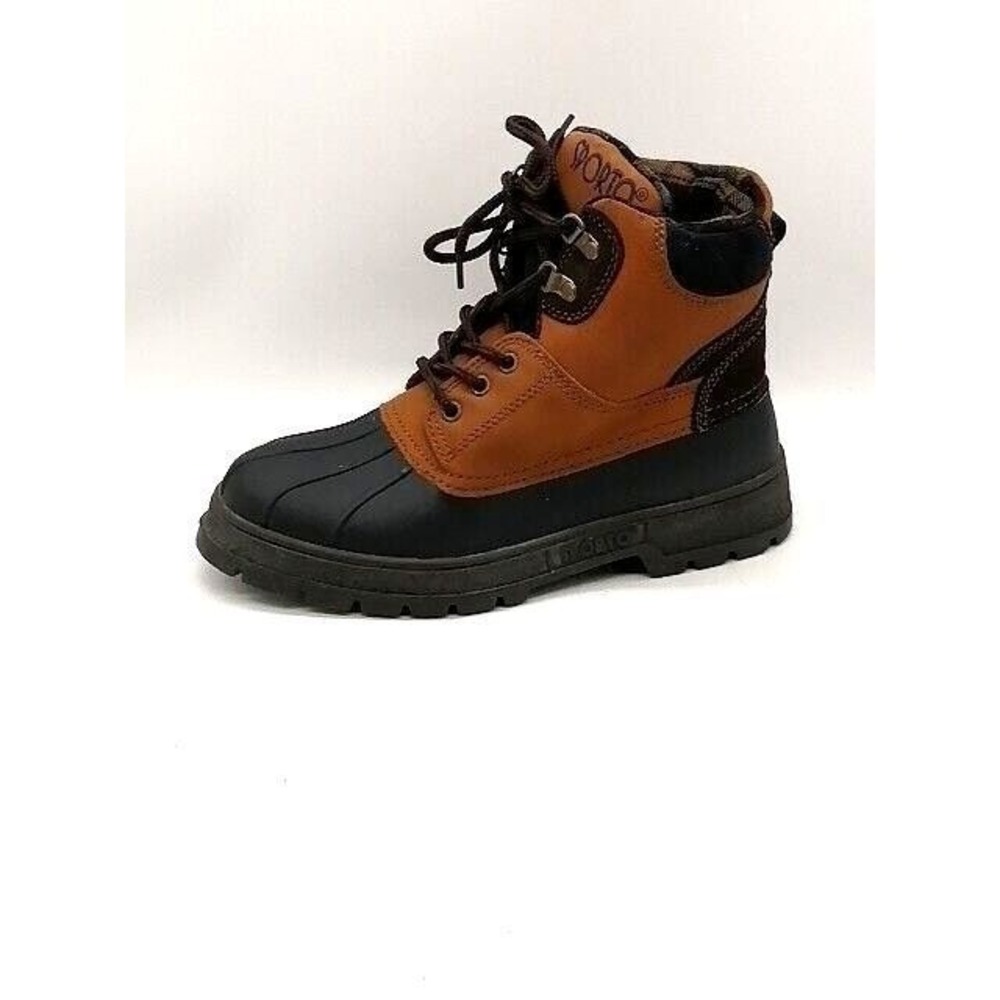 Sporto Shoes Womens Duck Boots Brown Leather Lace Up Ankle Padded Thermolite 8